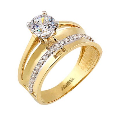 14K Asmina Gold Fantazi Tektaşlar