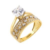 14K Asmina Gold Tektaş Alyanslar