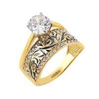 14K Asmina Gold Tektaş Alyanslar