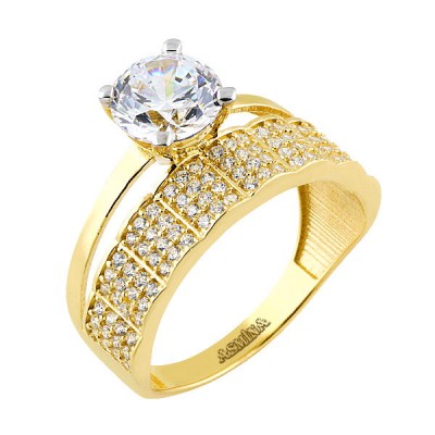 14K Asmina Gold Tektaş Alyanslar