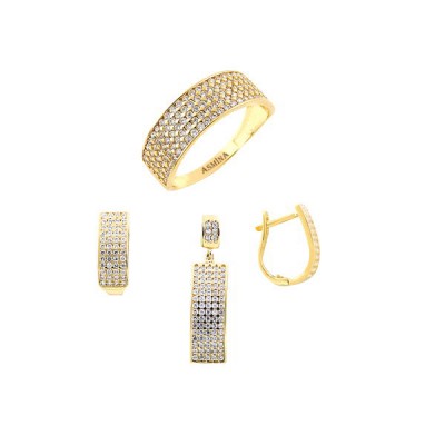 14K Asmina Gold Taşlı Setler