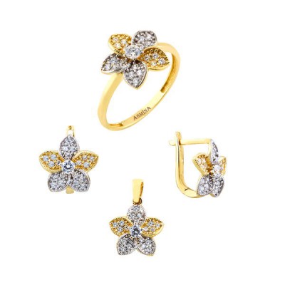 14K Asmina Gold Taşlı Setler