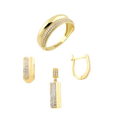 14K Asmina Gold Taşlı Setler