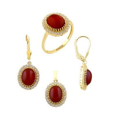 14K Asmina Gold Taşlı Setler