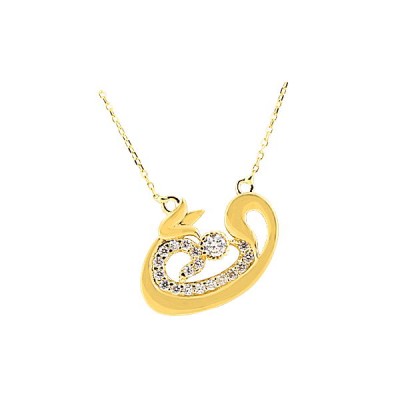 14K Asmina Gold Taşlı Kolye Uçları