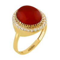 Asmina Gold Renkli Taşlı Yüzükler