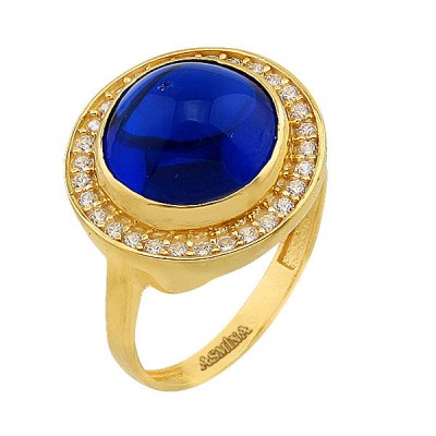 Asmina Gold Renkli Taşlı Yüzükler