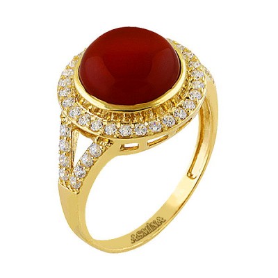 Asmina Gold Renkli Taşlı Yüzükler