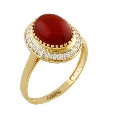 Asmina Gold Renkli Taşlı Yüzükler