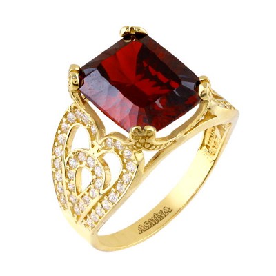 Asmina Gold Renkli Taşlı Yüzükler