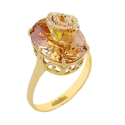 Asmina Gold Renkli Taşlı Yüzükler