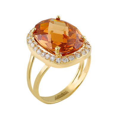 Asmina Gold Renkli Taşlı Yüzükler