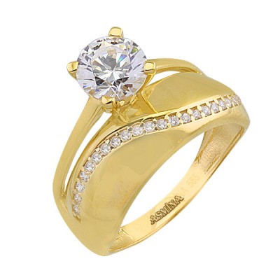 14K Asmina Gold Tektaş Alyanslar