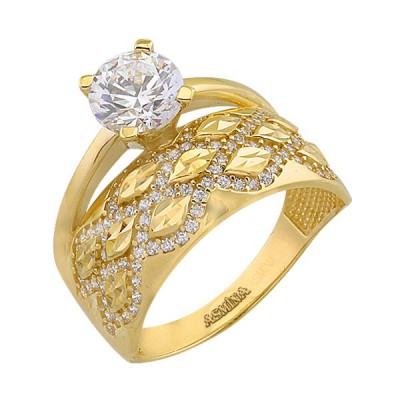 14K Asmina Gold Tektaş Alyanslar