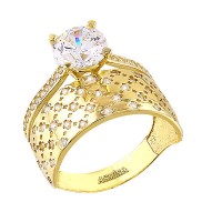 14K Asmina Gold Tektaş Alyanslar