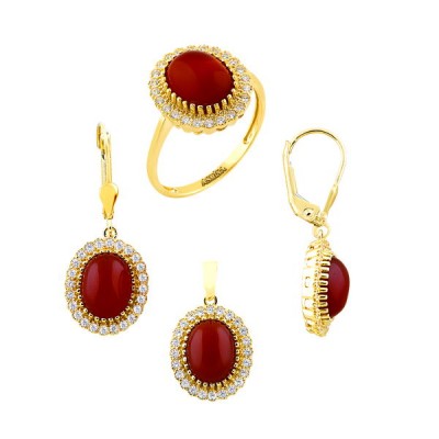 Asmina Gold Taşlı Setler