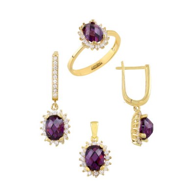 Asmina Gold Taşlı Setler