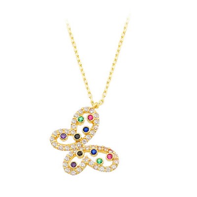 Asmina Gold Taşlı Kolye Uçları