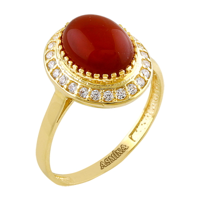 Asmina Gold Renkli Taşlı Yüzük Modelleri