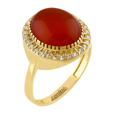 Asmina Gold Renkli Taşlı Yüzük Modelleri