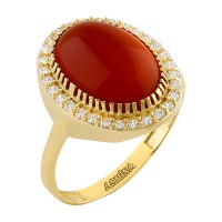 Asmina Gold Renkli Taşlı Yüzük Modelleri