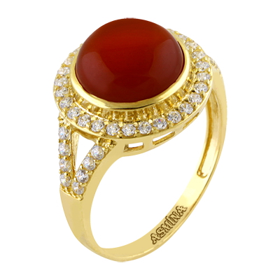 Asmina Gold Renkli Taşlı Yüzük Modelleri