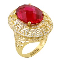 Asmina Gold Renkli Taşlı Yüzük Modelleri