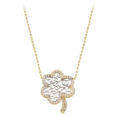 14K Asmina Gold Taşlı Kolye Uçları