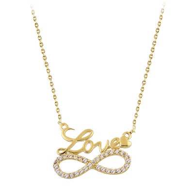 14K Asmina Gold Taşlı Kolye Uçları
