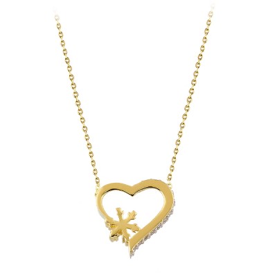 14K Asmina Gold Taşlı Kolye Uçları